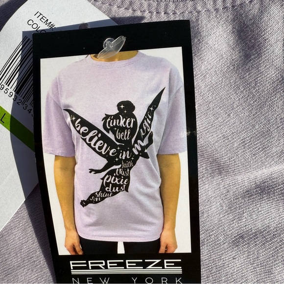 NWT Graphic T-Shirt with Tinkerbell Design from Disney -Size Large - Picture 4 of 5